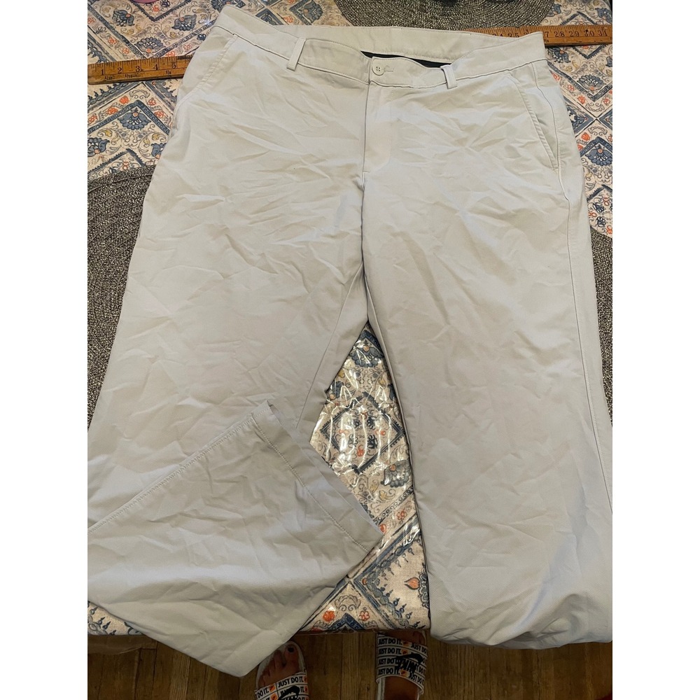 Under Armour Mens Golf Pants Gray Straight Leg 40x32 Performance Polyester